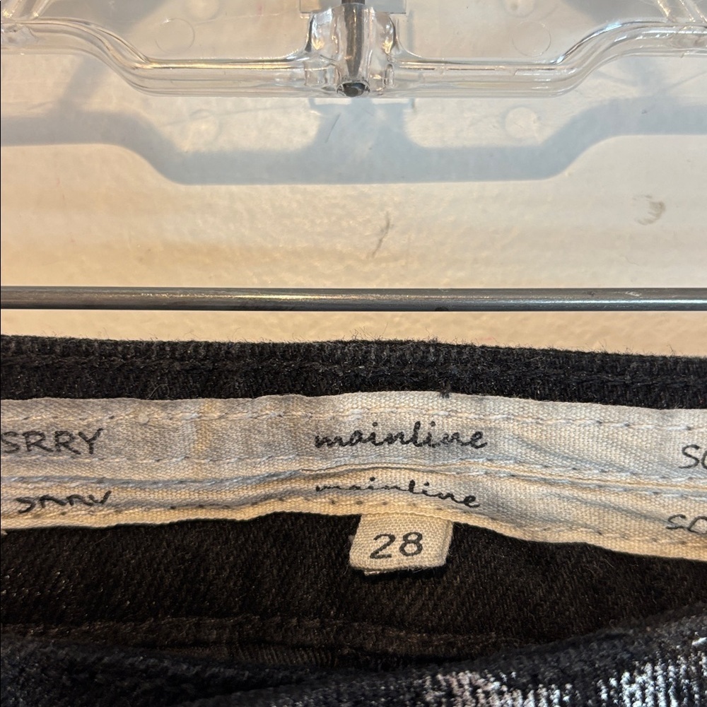 SRRY SORA Mainline Bondage Jeans  Black Silver Coated Denim Luxury Avant Gard 28 - Picture 7 of 14